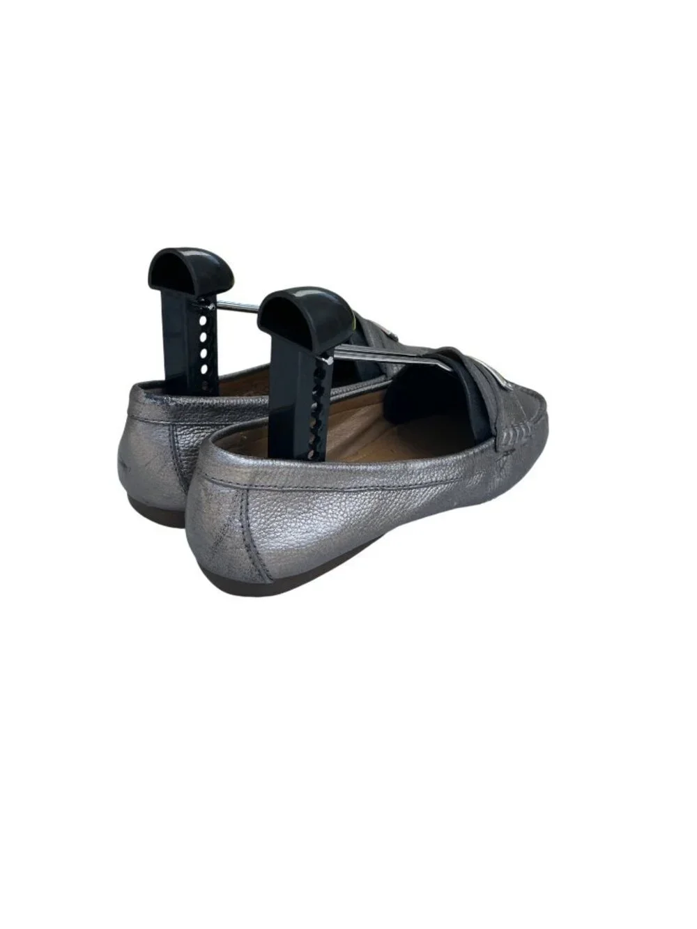 Coach Frederica Metallic Leather Loafers Womens US 7 EU 37 Slip-On Driving Shoes